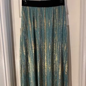 Gold and aqua blue Jill skirt